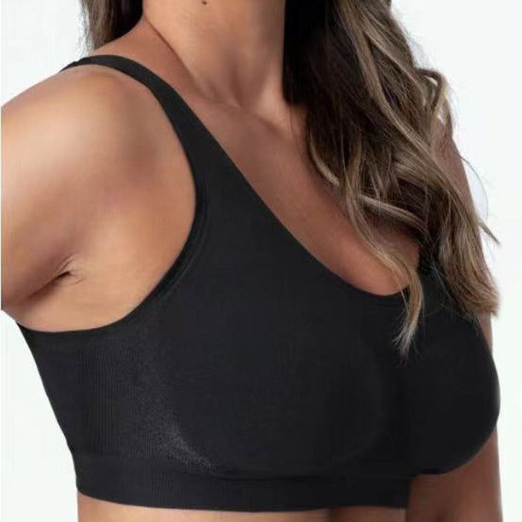 Women’s Plus Size Bra with Back Support and Fixed Straps