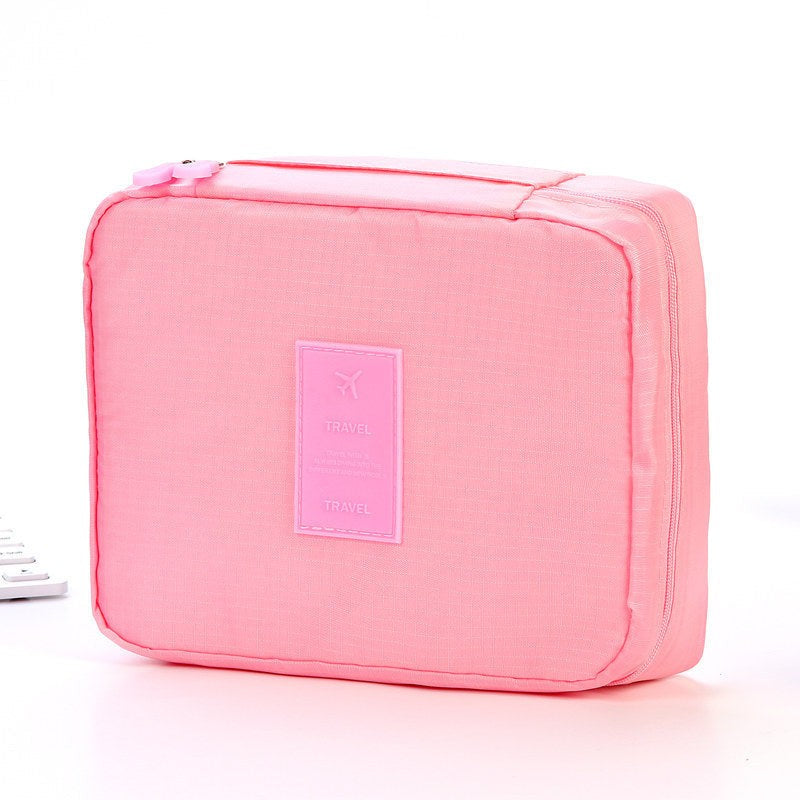 Portable Waterproof Cosmetic Bag with Dividers Organizer