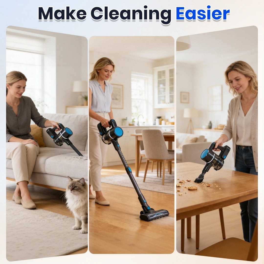 Lightweight Cordless Vacuum Stick and Handheld Cleaner