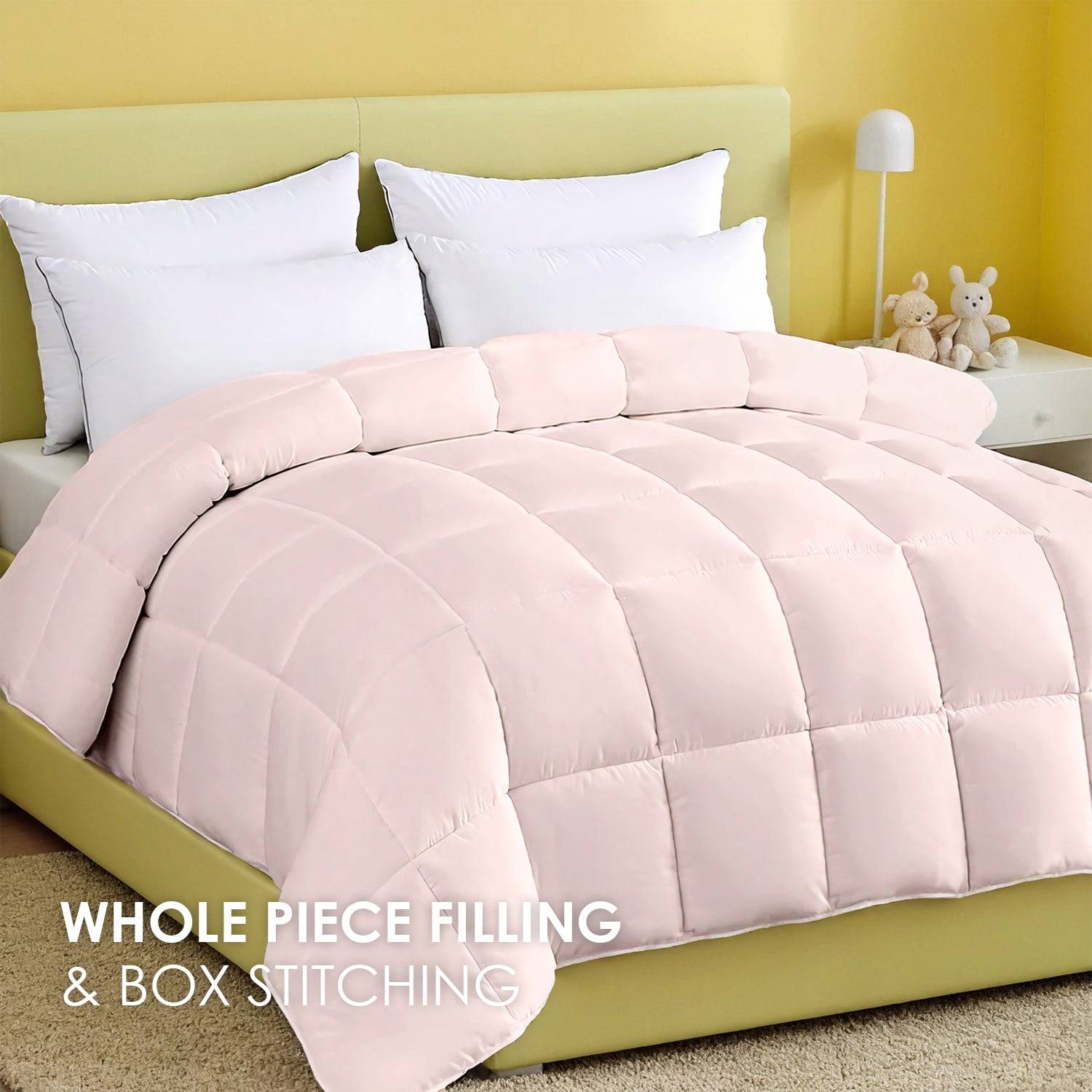 Pink Extra Large Checkered Comforter