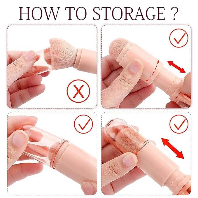 Portable Makeup Brush Set 4 in 1 Travel