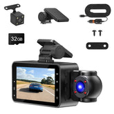 WiFi 3 Channel Dash Cam System with Night Vision