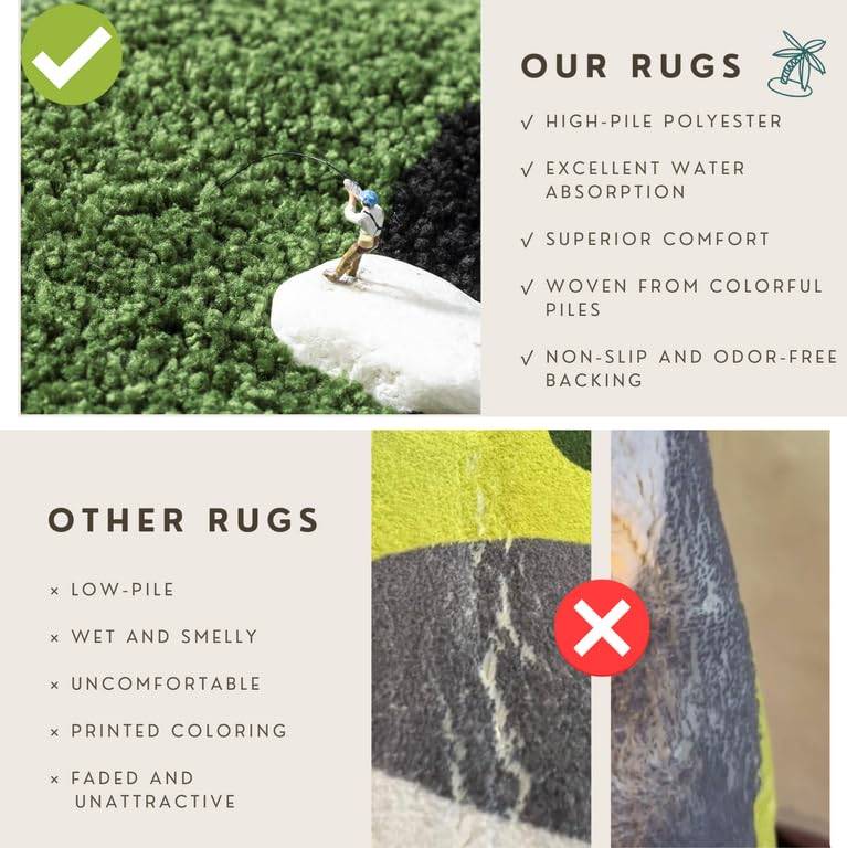 Microfiber Bath Rug Absorbent Washable Floor Mat