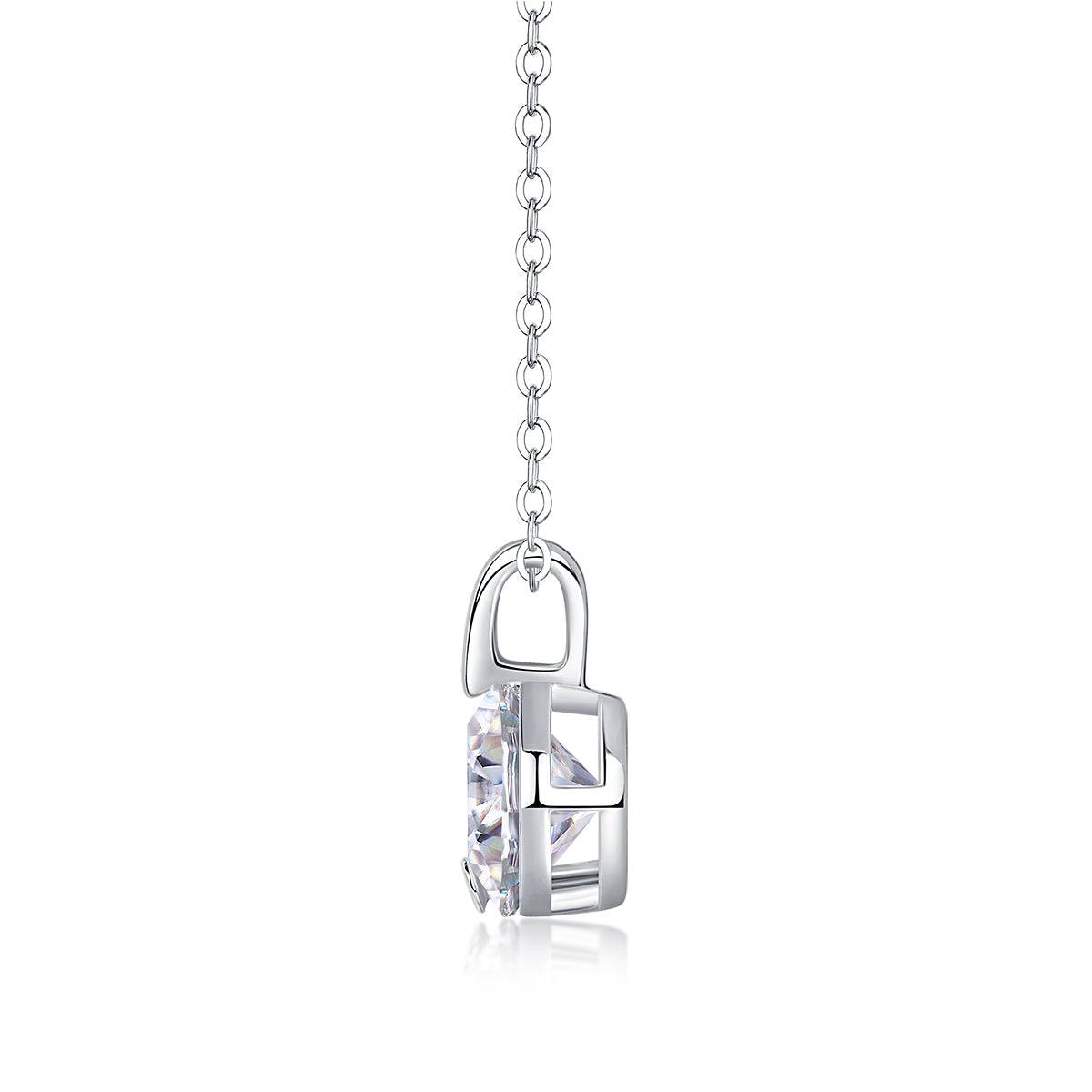 S925 Silver Moissanite Necklace V Chain 2 Carats