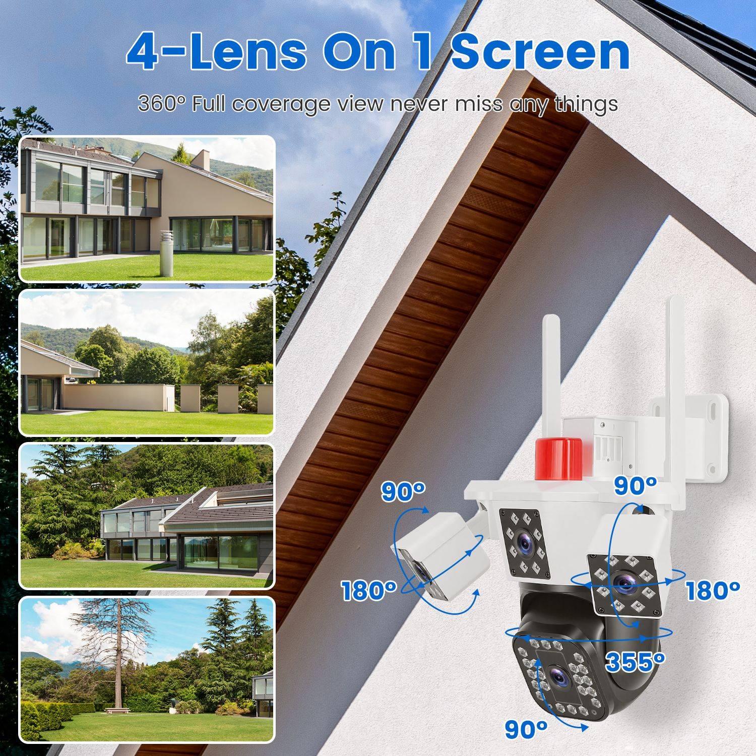 1080P Security Camera with Auto Tracking 360 View