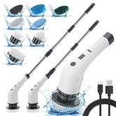 Electric Spin Scrubber Cleaning Brush With Adjustable Handle