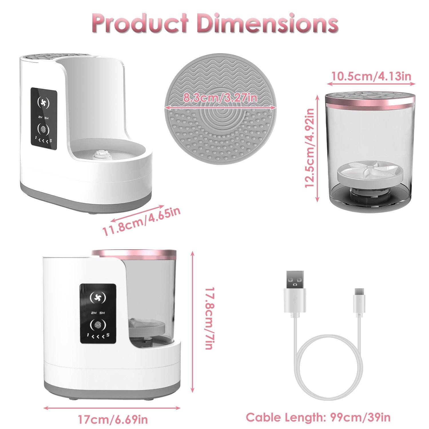 4-In-1 Electric Makeup Brush Cleaner with UV Function