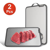 Double Sided Cutting Board Set with Steel and PP Design