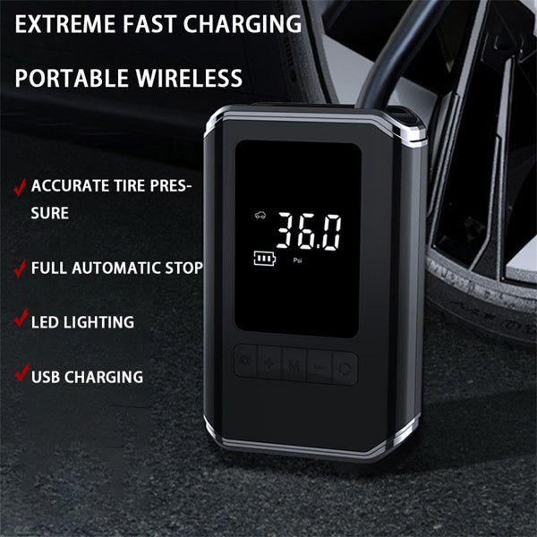 Cordless Tire Inflator With Digital Display And LED Light