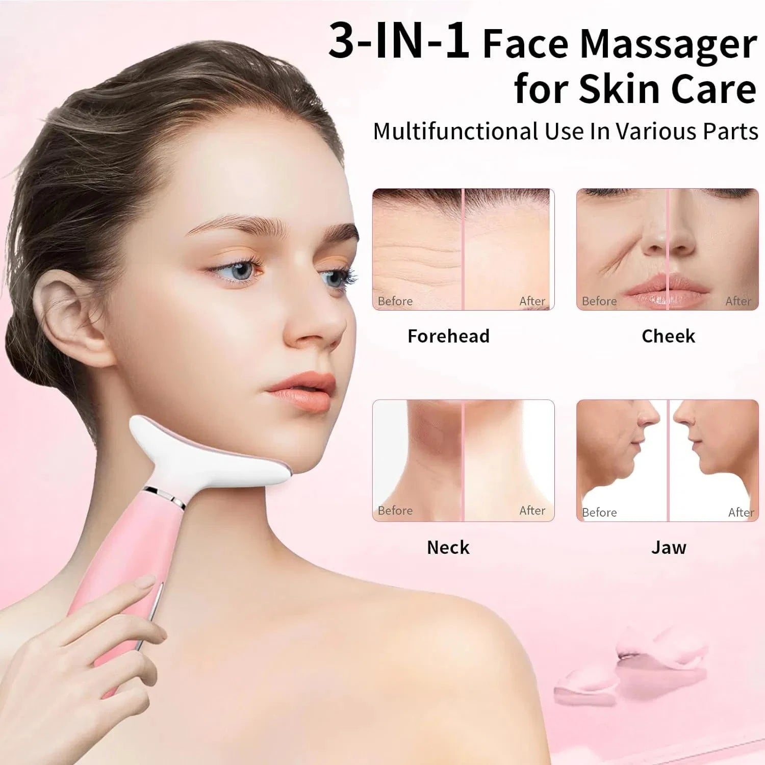 3 in 1 Facial Massager with Vibration and Thermal Care