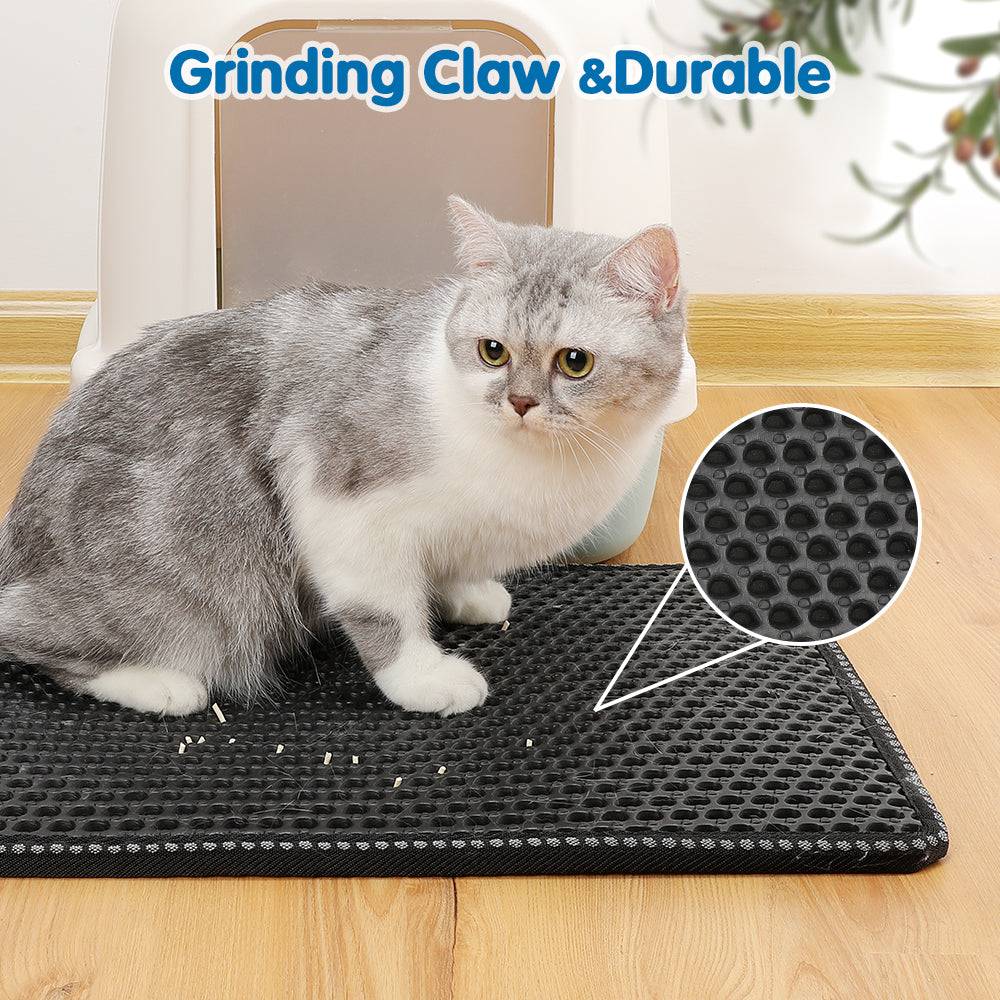 Double Layer Cat Litter Mat Waterproof EVA Design