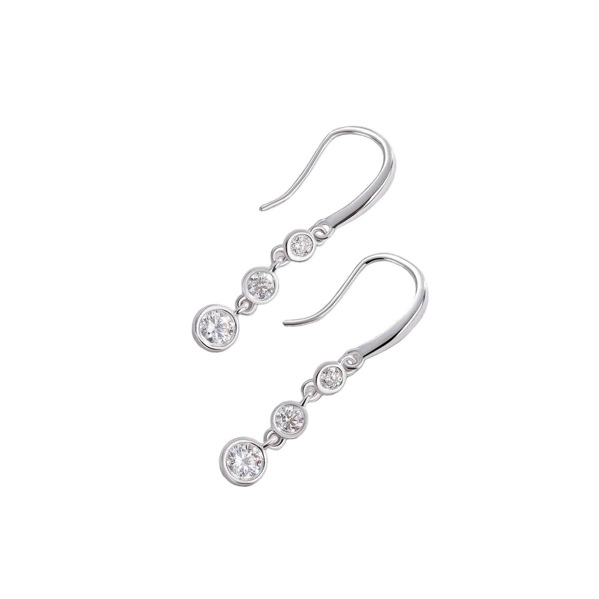 Moissanite Stud Earrings S925 Silver Classic Shine