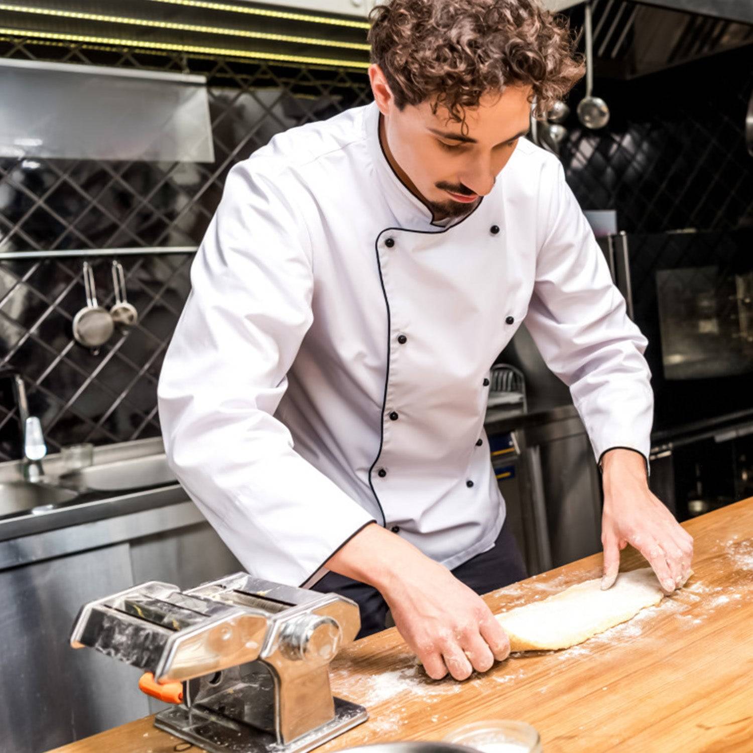 Stainless Steel Pasta Maker Adjustable Settings