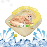 Cooling Pad for Cats with Neck Support Non Slip Cushion