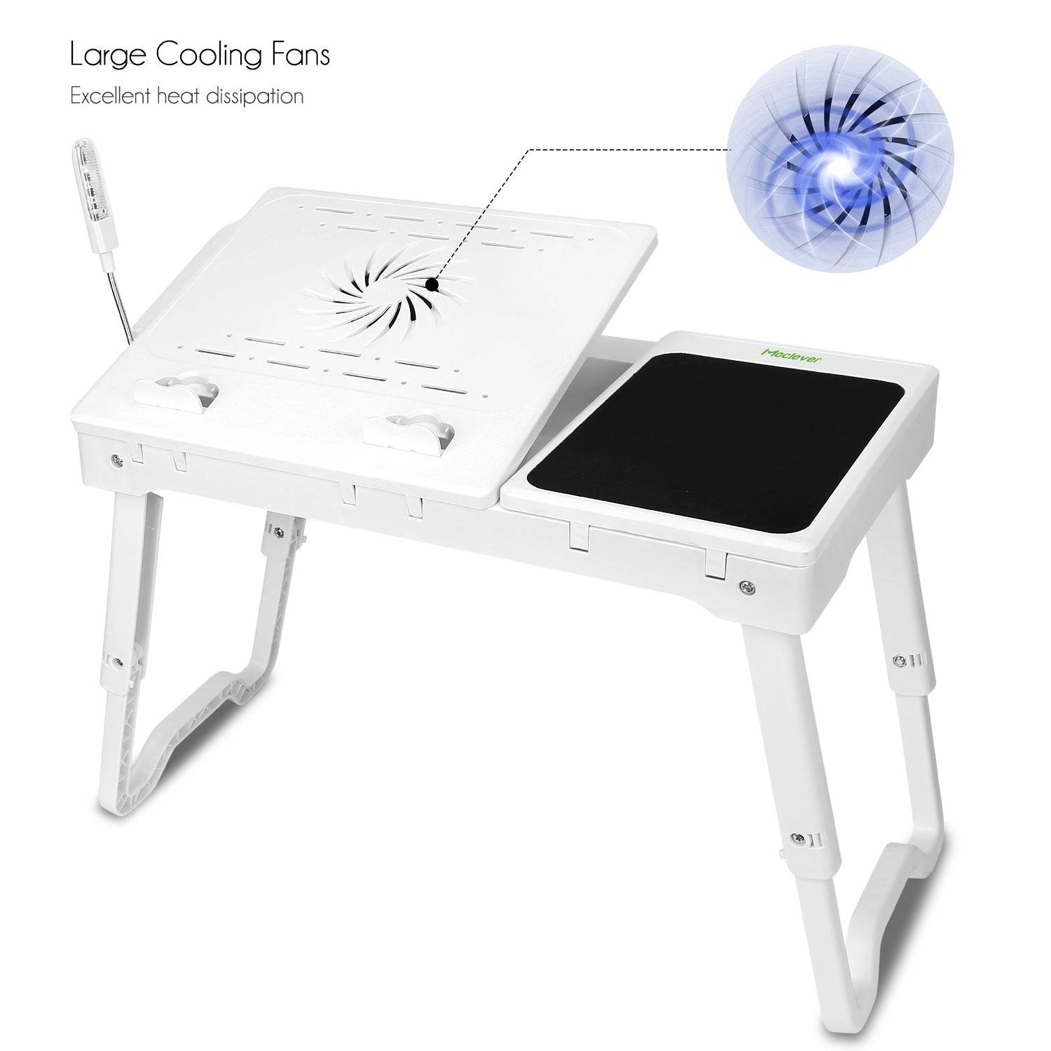 Foldable Laptop Desk with Cooling Fan and USB Ports