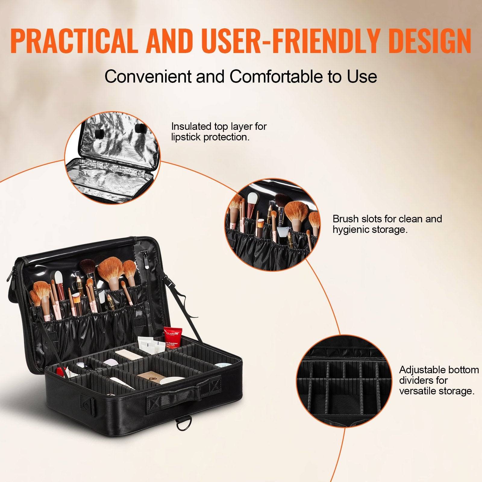 3 Tier Waterproof Makeup Case Organizer