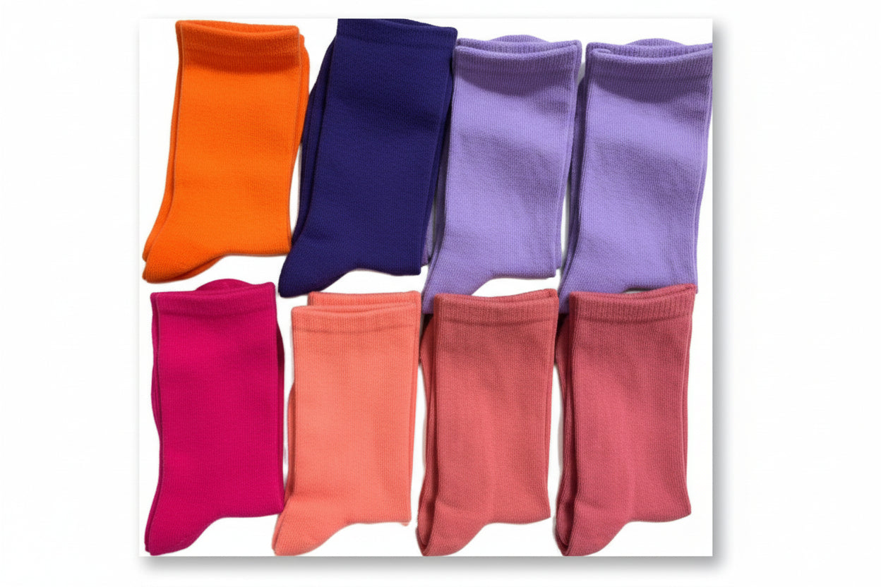 6 Pairs Women’s Cotton Mid-Calf Socks Set