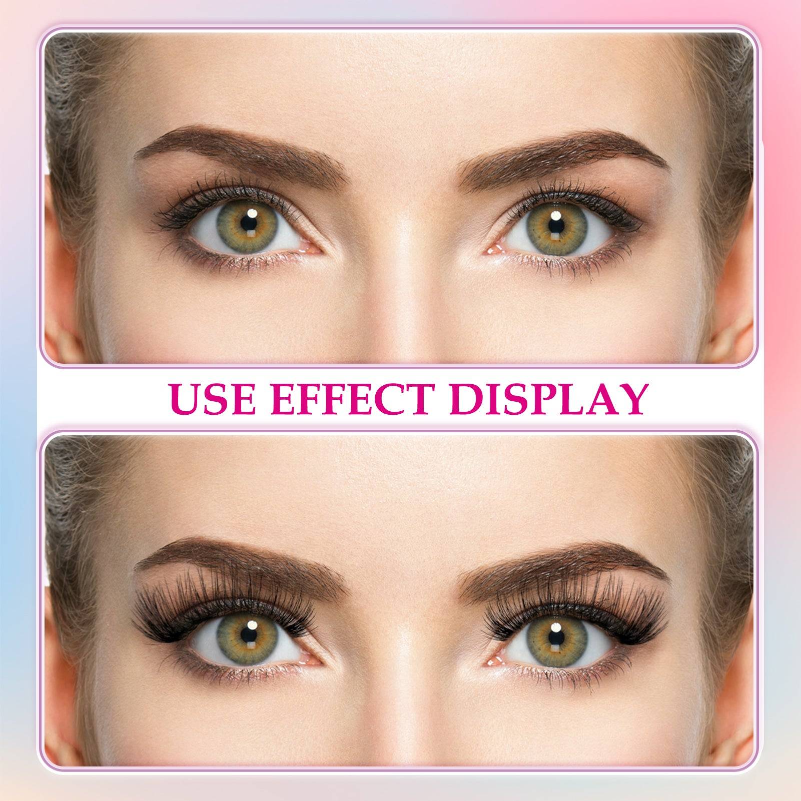 3D Faux Mink Eyelashes 10 Pairs Reusable Volume Set