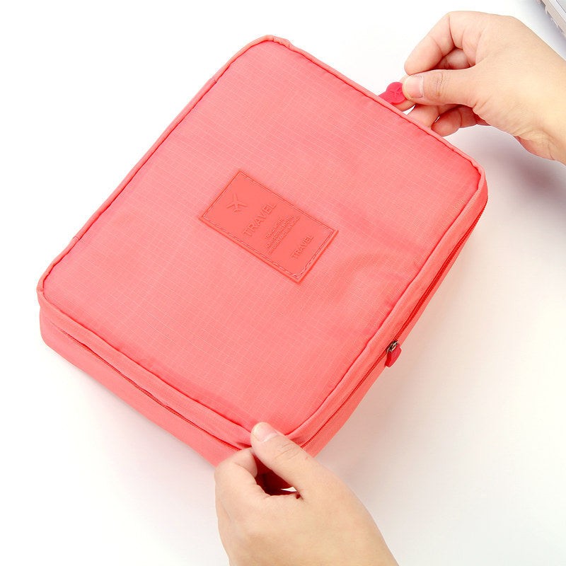 Portable Waterproof Cosmetic Bag with Dividers Organizer