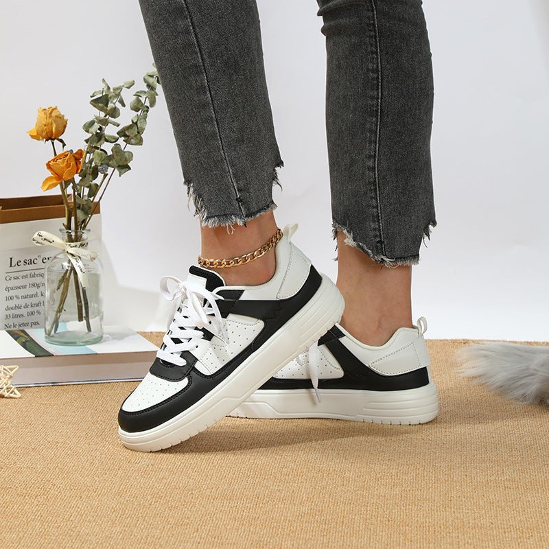 Women Comfortable Shoes Platform Color Block Sneakers