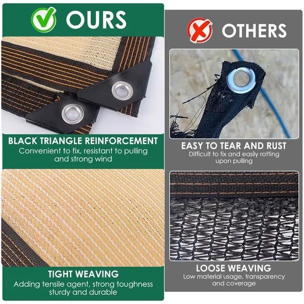 Rectangular Shade Sail with 90 Percent UV Block