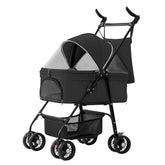 4 Wheel Foldable Dog Stroller 44 lbs