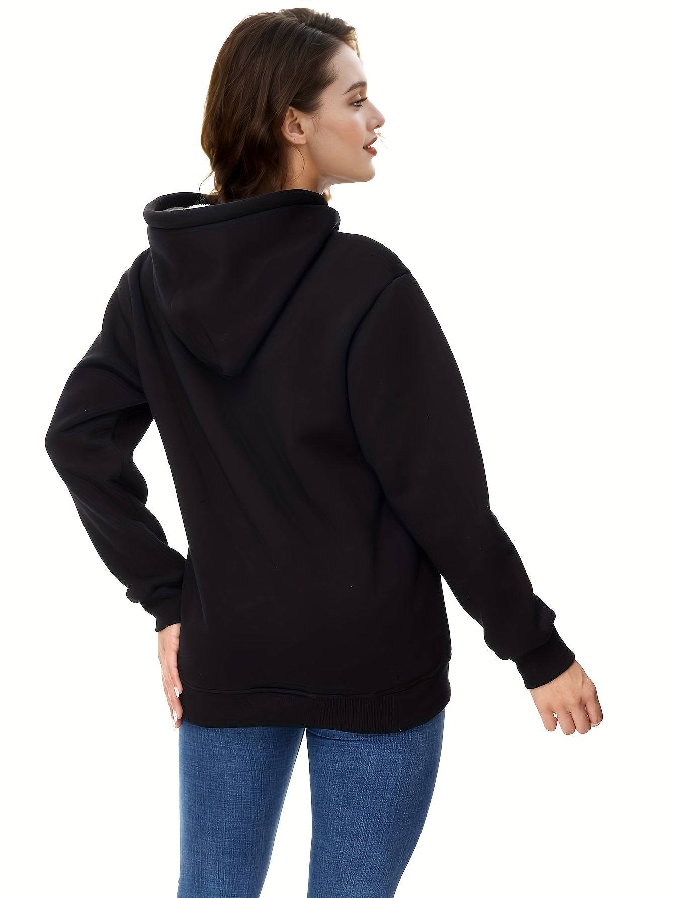 Womens Velvet Hoodie Pullover With Drawstring