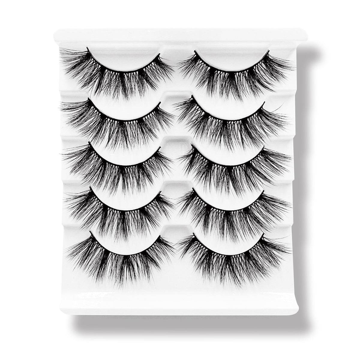 3D Faux Mink Eyelashes 10 Pairs Reusable Volume Set