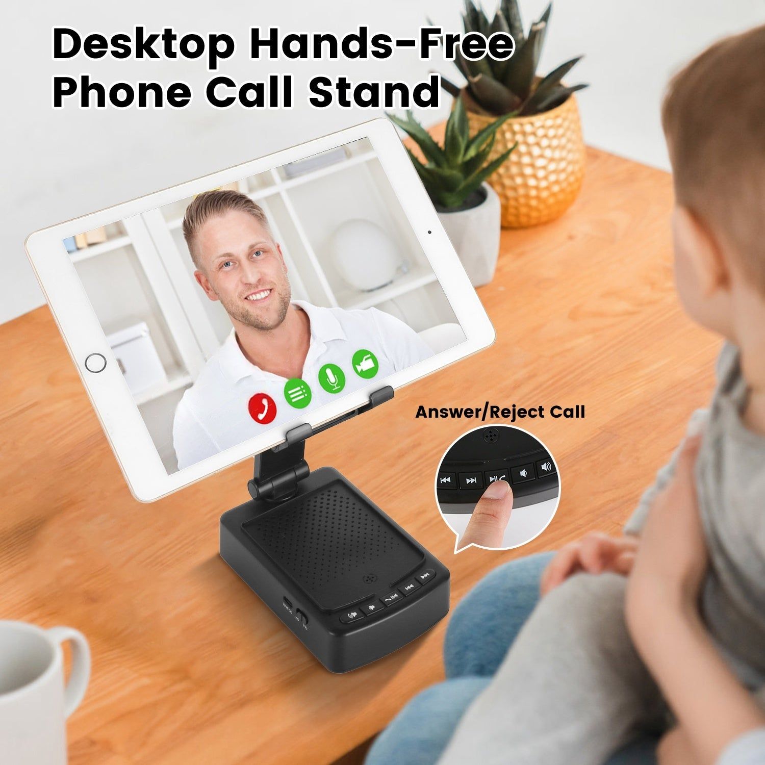 3 in 1 Foldable Phone Stand with Speaker and Power Bank