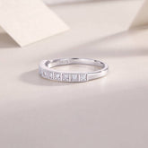 S925 Silver Moissanite Ring Luxury Elegant Design