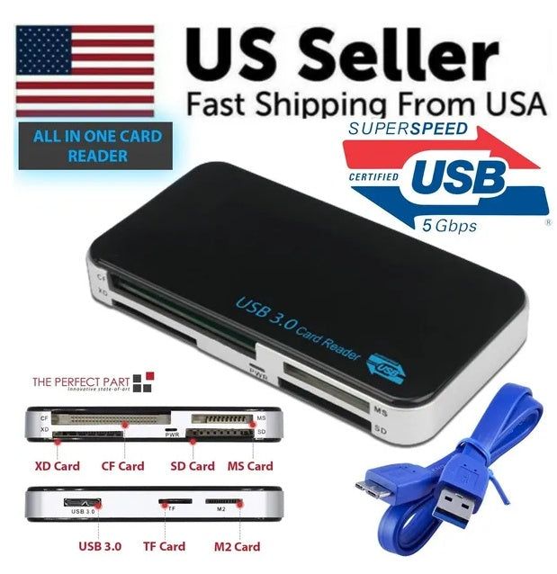 USB 3.0 Memory Card Reader for CF SD Micro SD