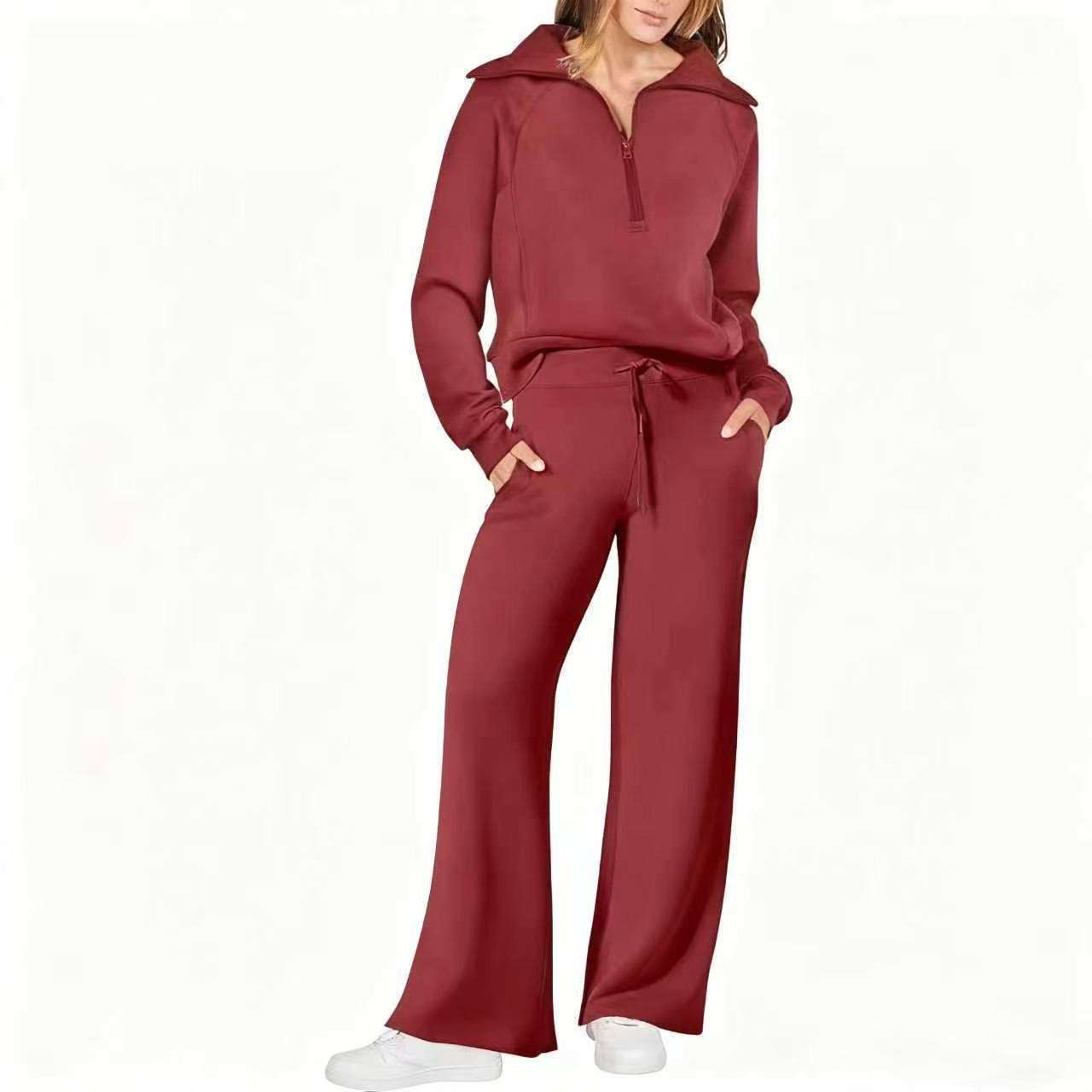 Sweat Suits Women Zip Up Hoodie Set Fall Casual Wear
