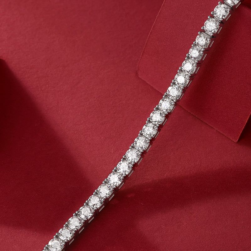 S925 Silver Moissanite Bracelet Diamond Look Style