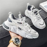 Mens Basketball Shoes PU Mesh Soft Sole Lace Up Traction