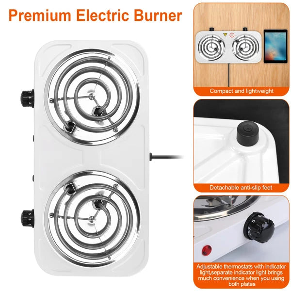 Double Burner Electric Stove 2000W