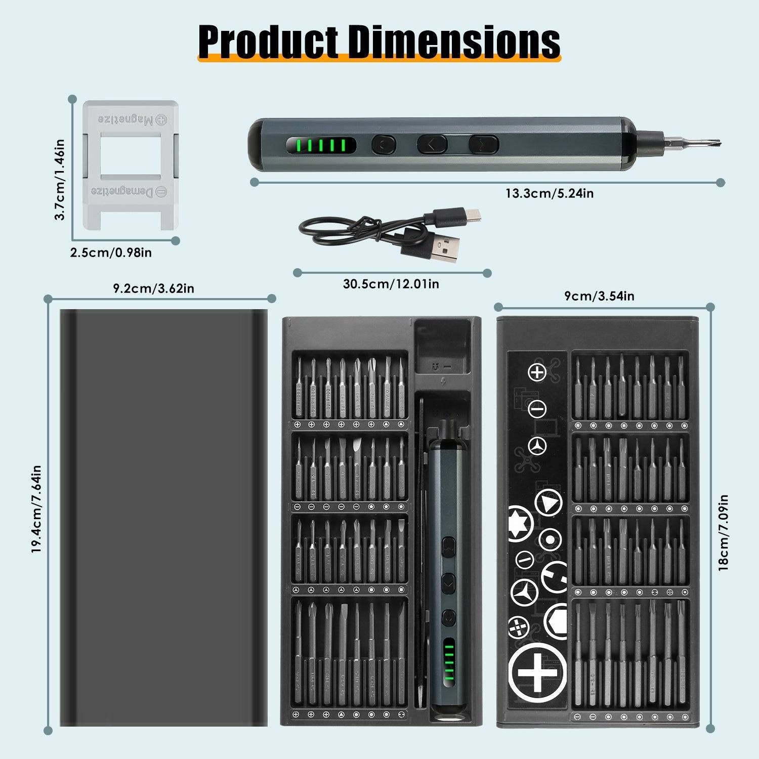 Electric Screwdriver 70 in 1 Precision Repair Tool Kit