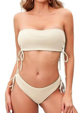 Minimalist Solid Color Bikini Set Two Piece Swimwear