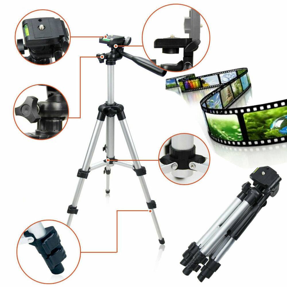Adjustable Camera And Phone Tripod With Mount