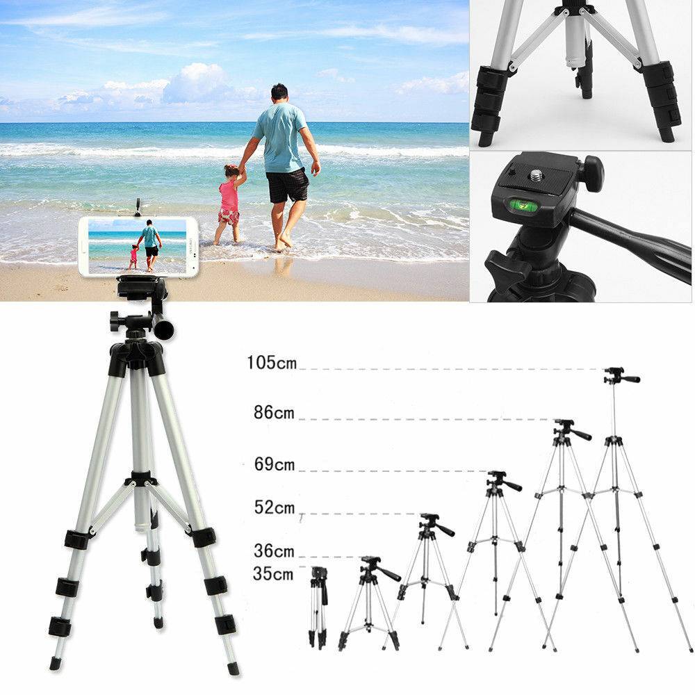 Adjustable Camera And Phone Tripod With Mount