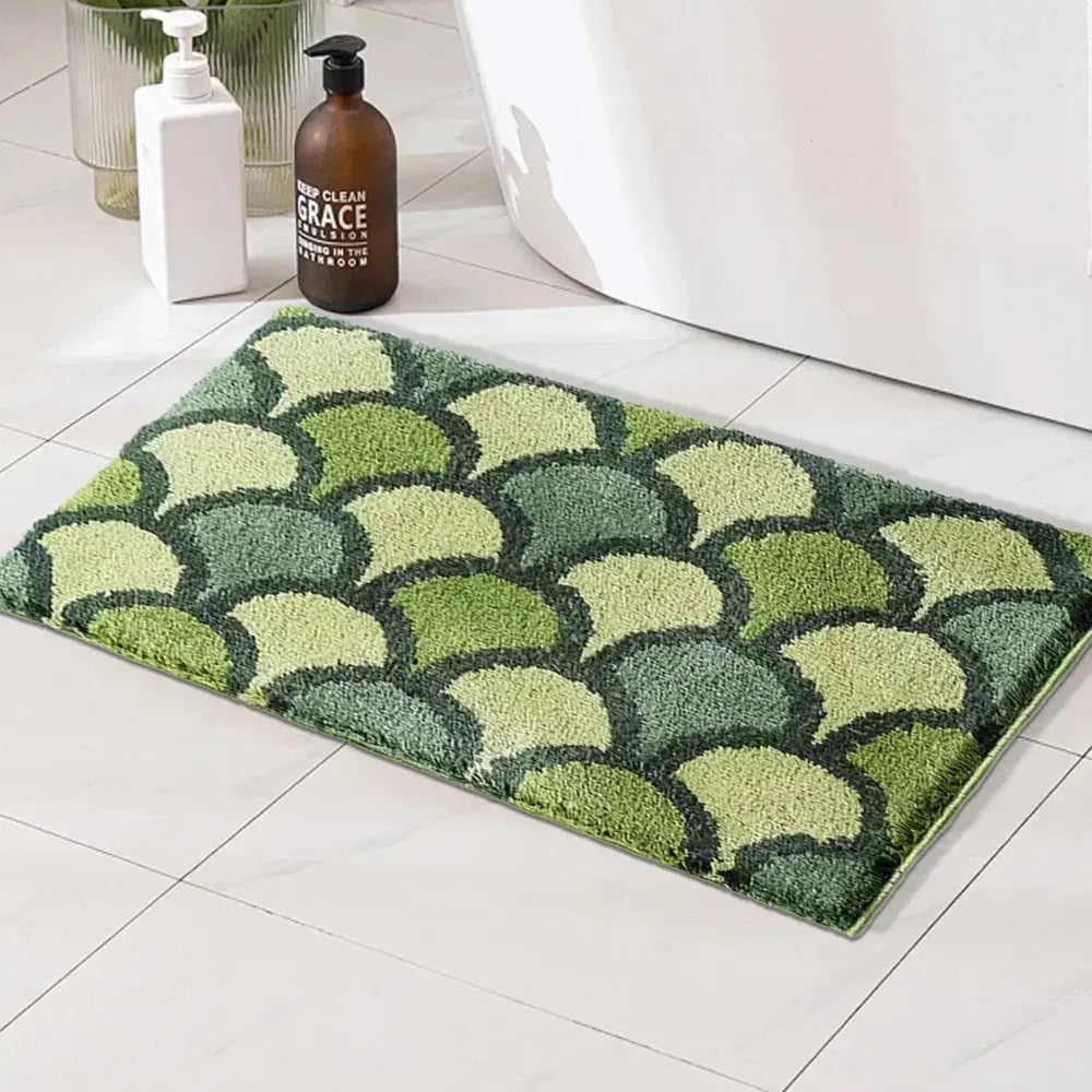 Non Slip Teal Bathroom Rug 20x32 Inches