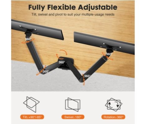 Dual Monitor Arm Stand for 13 to 32 Inch Screens