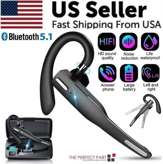 Headphones Wireless Bluetooth 5.1 Trucker Dual Mic 20H