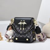 Womens PU Leather Crossbody Bag with Flip Cover Design