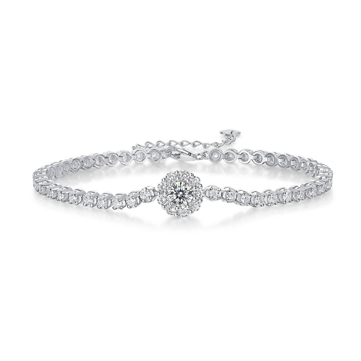 Moissanite Bracelet in S925 Sterling Silver 0.5 Carat