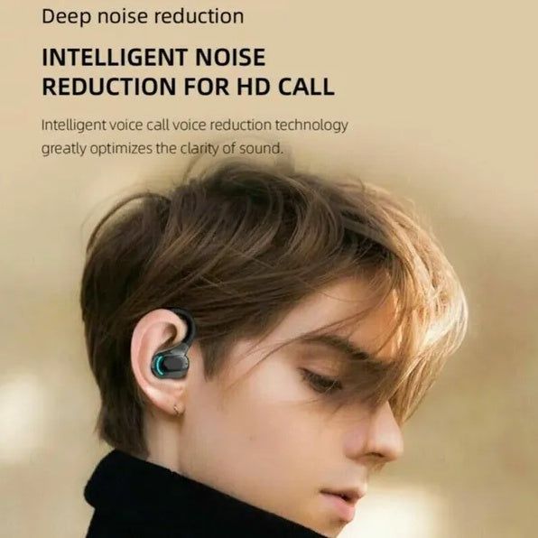Wireless Earbuds with Ear Hook and Secure Fit Design