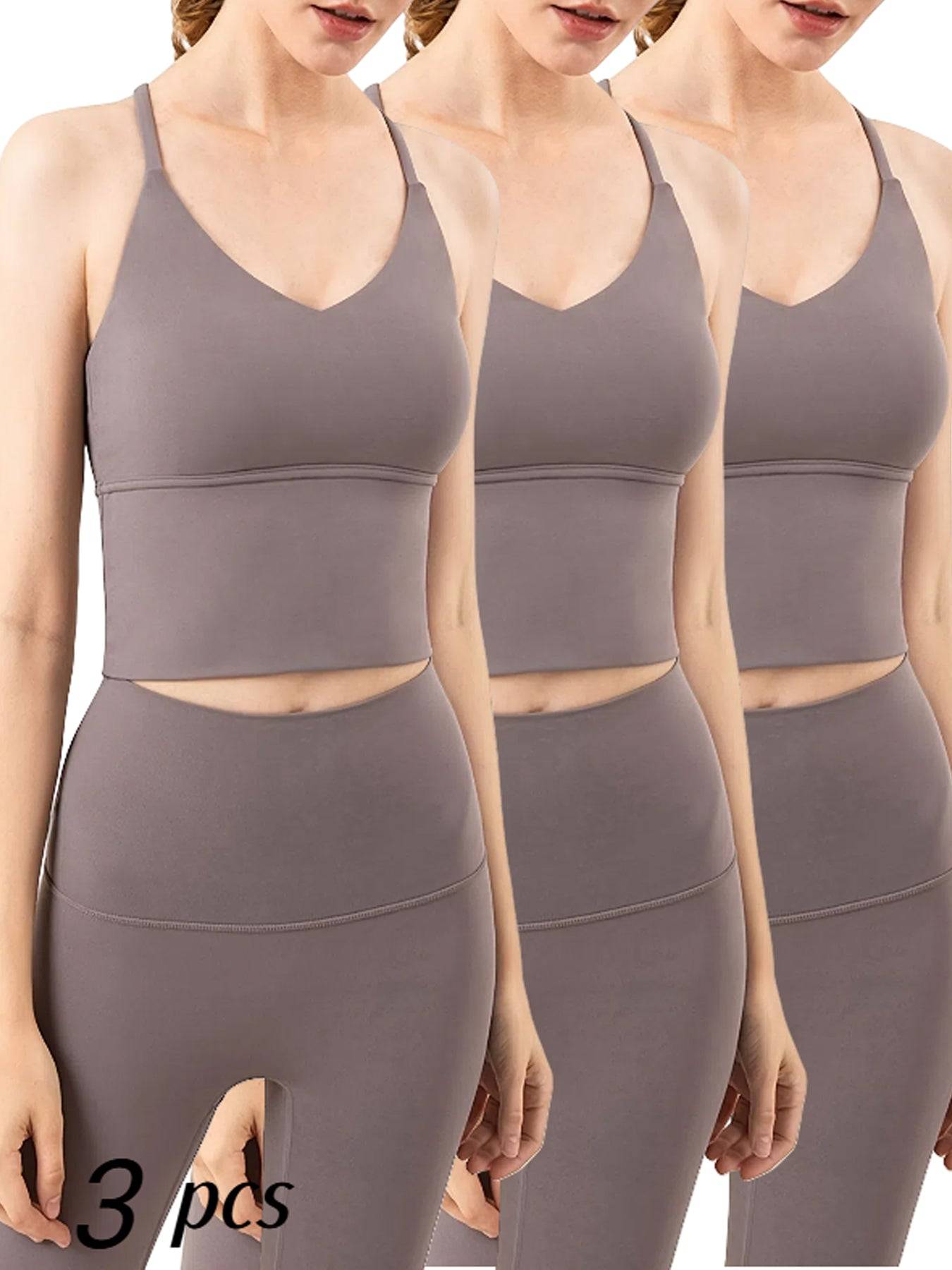 Seamless Sports Bra 3 Pack Breathable Support Fit