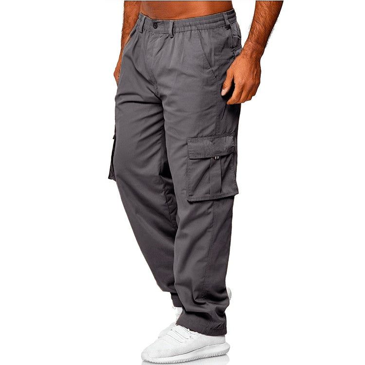 Men’s Loose Straight Leg Cargo Pants with Belt