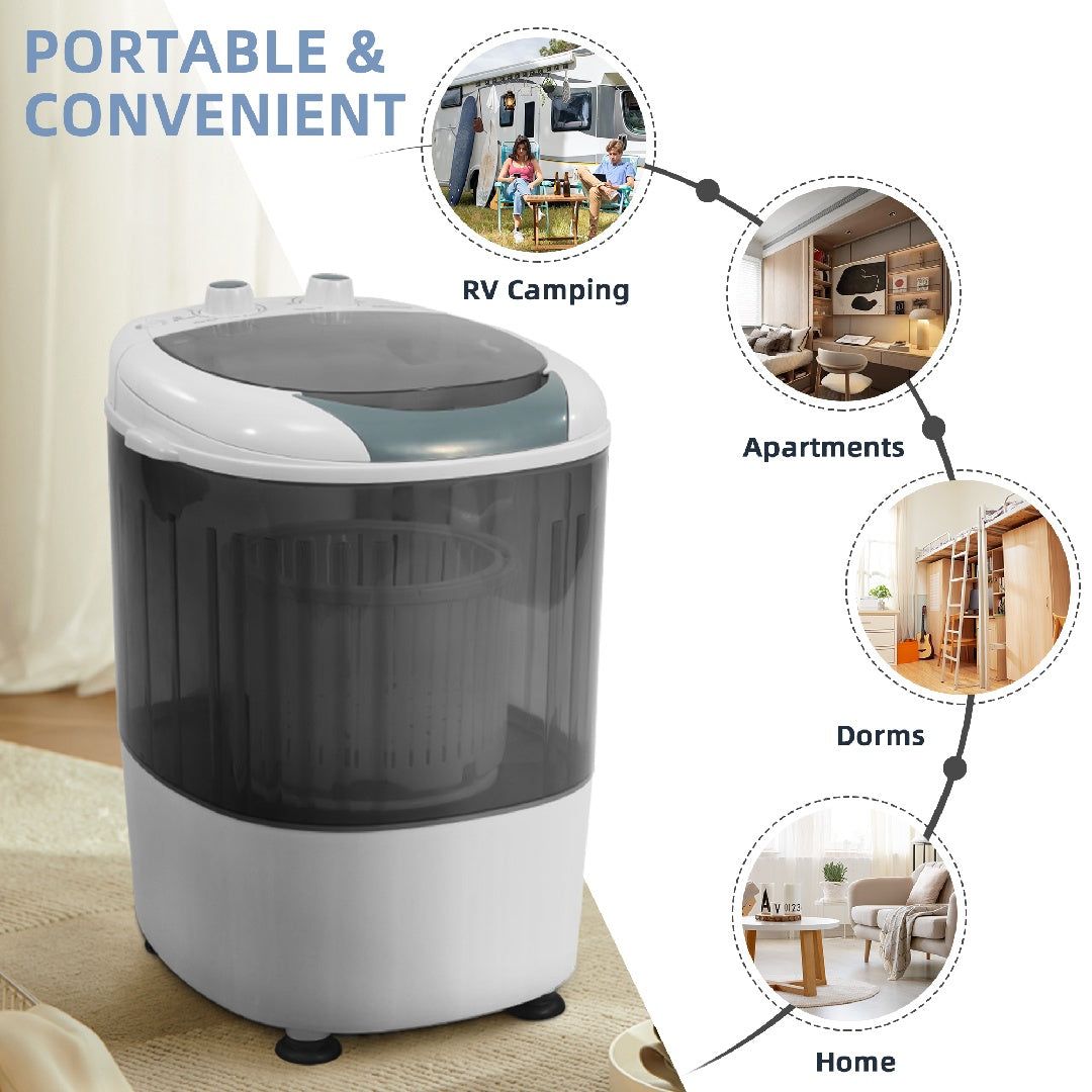 Compact Portable Washing Machine with Spin Dryer