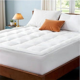 Twin Size Cotton Mattress Pad 450g Filled Lightweight Soft Sleeping Topper for Bed Comfort
