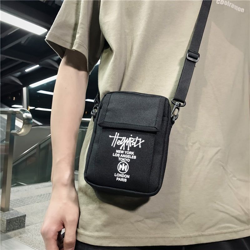 Small Crossbody Bag With Adjustable Strap And Zipper